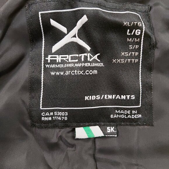 Arctix A6 Snow Bib Kids 14/16 Large Red Insulated Front Zip Outdoor Winter - Picture 11 of 12